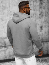 Muška dukserica s kapuljačom siva OZONEE O/TB2273