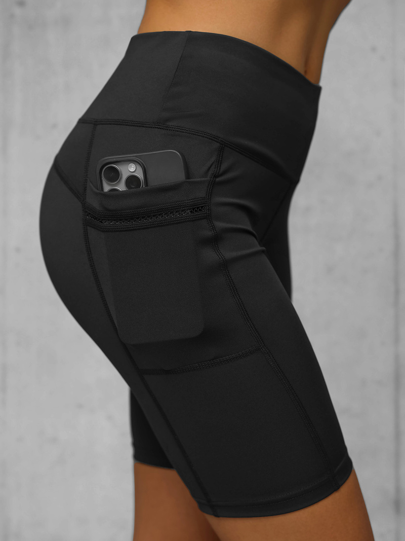 Kratke ženske tajice crne OZONEE JS/XY24004S