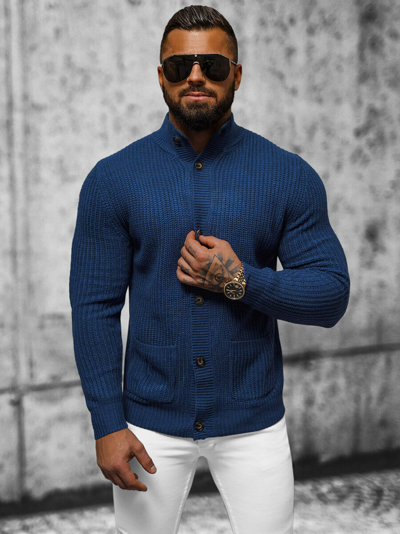 Muški Džemper Modri OZONEE NB/MM6020/6