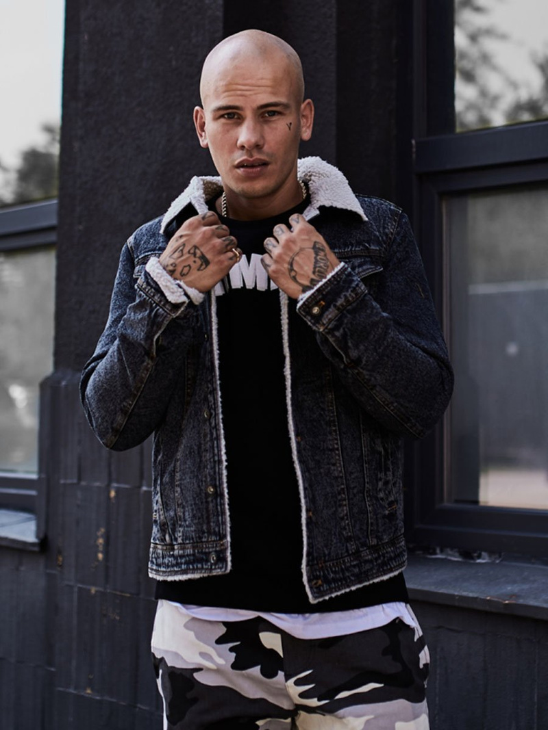 Muška traper jakna grafitna OZONEE JB/JP1109Z