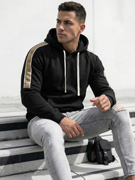 Muška dukserica s kapuljačom crna OZONEE JS/8B1730/3Z