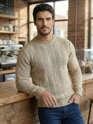 Muški džemper bež OZONEE JS/59B3608/155