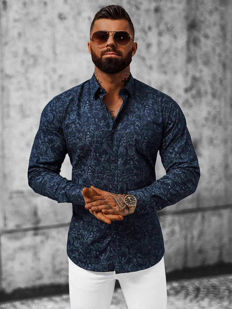 Muška Košulja Modra OZONEE O/V11