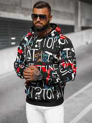 Muška dukserica s kapuljačom crna OZONEE JS/8B1233/3