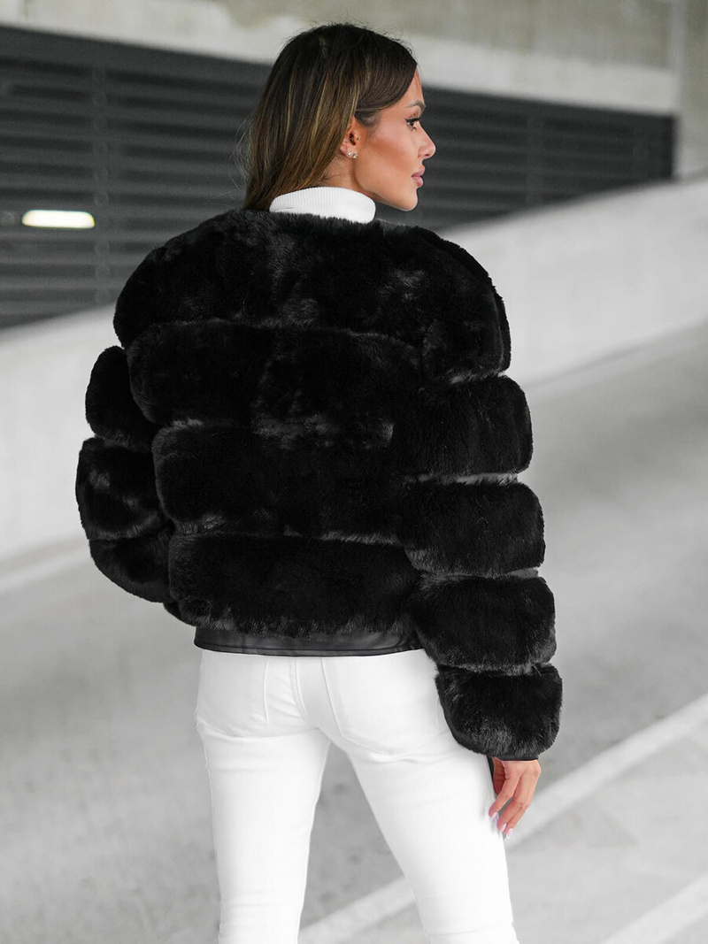 Ženska jakna crna OZONEE JS/11Z8080Z