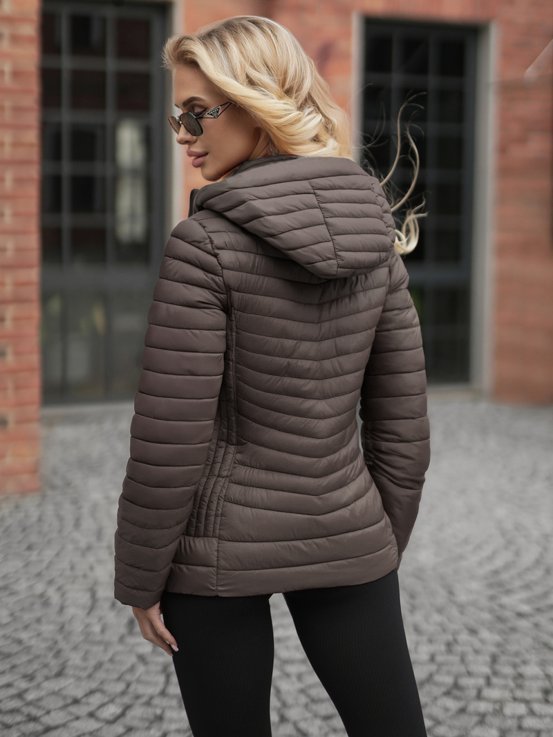 Ženska jakna smeđe-siva OZONEE JS/11Z8228Z