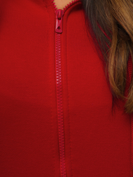 Ženska dukserica na kopčanje tamno-crvena OZONEE JS/W03Z