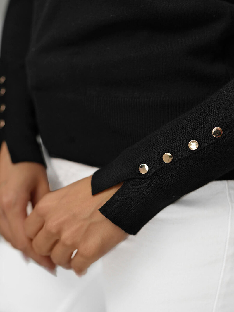 Ženski pulover crni OZONEE JS/8004/9