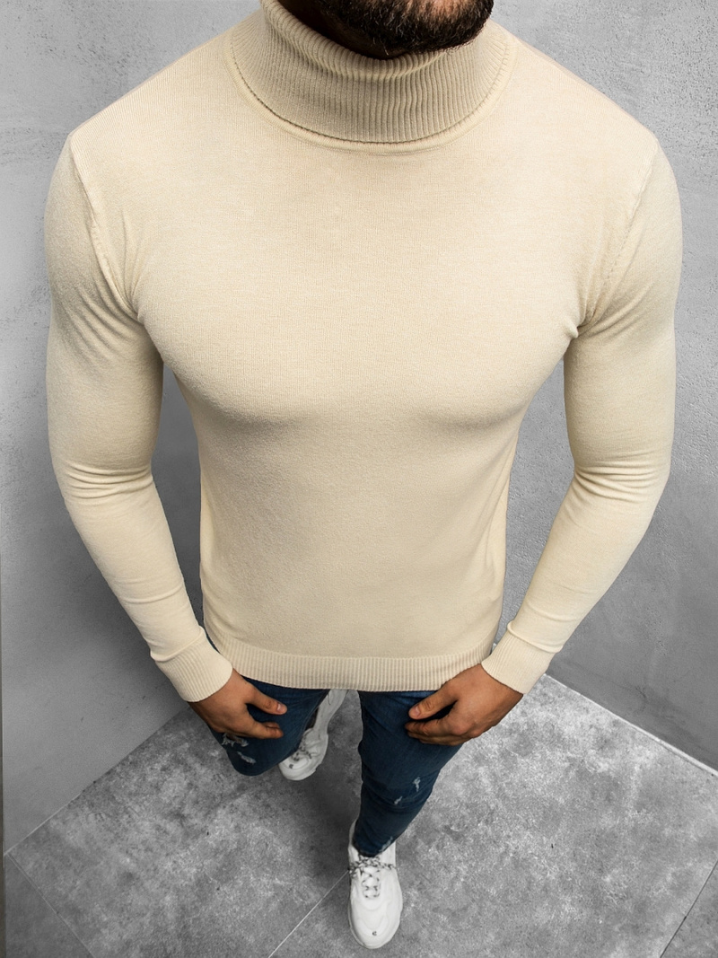 Muški džemper Svijetlo bež OZONEE TMK/YY02/22Z