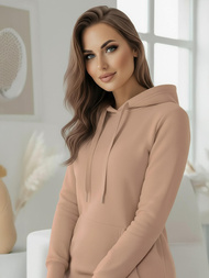 Ženska dukserica tamno-bež OZONEE JS/YS10003/91Z