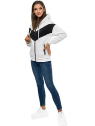 Ženska dukserica Bijelo-crna OZONEE JS/B26039