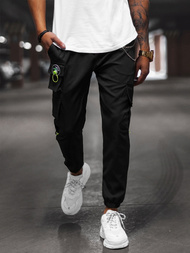 Muške chino jogger hlače crne OZONEE O/CP149Z