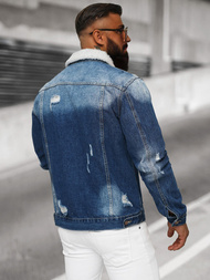 Muška traper jakna šerpa plava OZONEE NB/MJ502BZ