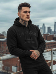 Muška dukserica s kapuljačom crna OZONEE JS/8B1972/3