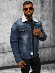 Muška traper jakna šerpa tamnoplava OZONEE NB/MJ516BSZ