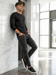 Muške traperice crne OZONEE O/JK2918Z