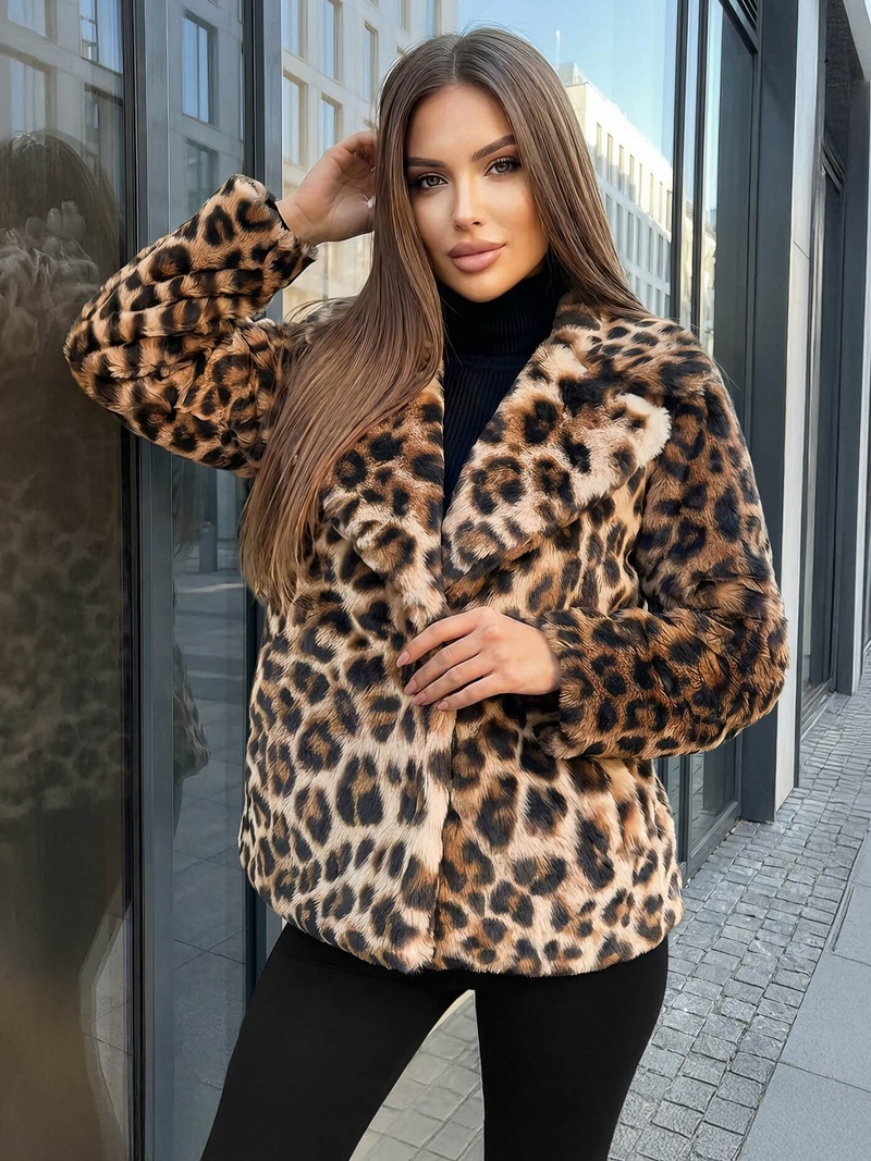 Ženska jakna bež-smeđa OZONEE JS/61M8500/158Z