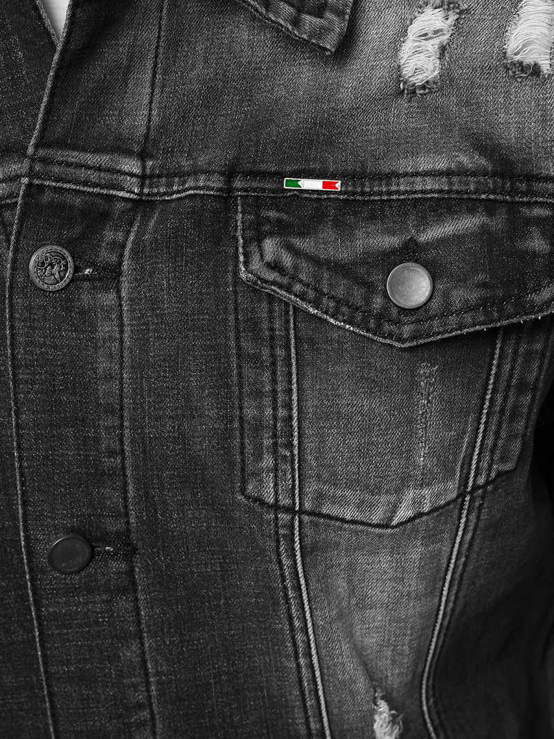 Muška traper jakna siva OZONEE NB/MJ511G