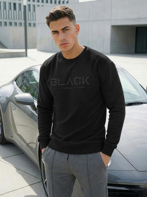 Muška dukserica crna OZONEE JS/8B1992/3