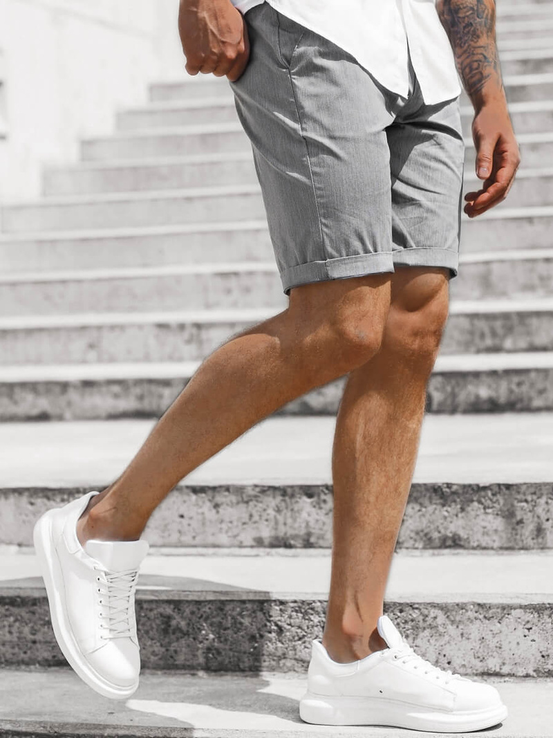 Muške chino kratke hlače grafitne OZONEE DJ/1011