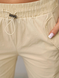 Ženske hlače ecru OZONEE O/TT00393