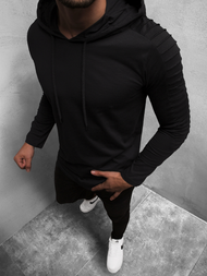 Muška majica dugi rukav s kapuljačom crna OZONEE MECH/2148TZ 