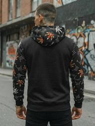 Muška dukserica s kapuljačom crna OZONEE O/B266Z