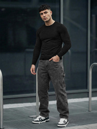 Muške traperice grafitne OZONEE O/KK2828/5Z