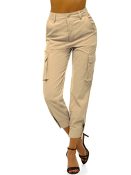 Ženske jogger hlače Bež OZONEE O/HM002