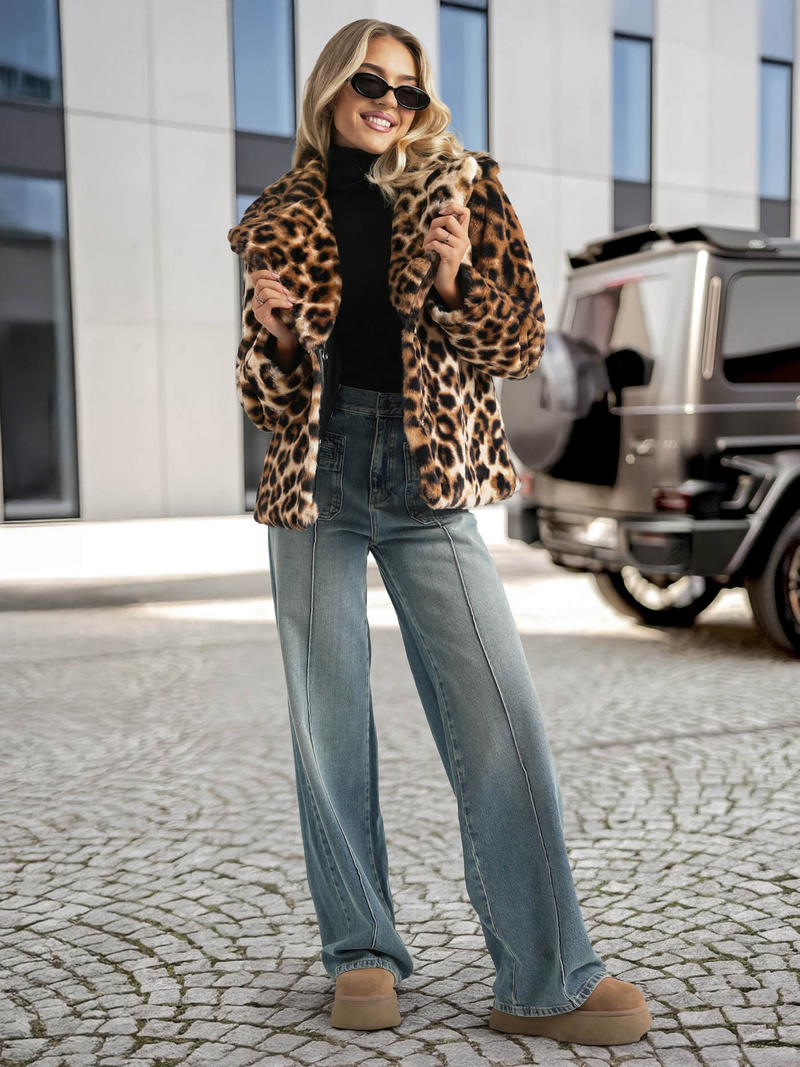 Ženska jakna bež-smeđa OZONEE JS/61M8500/158