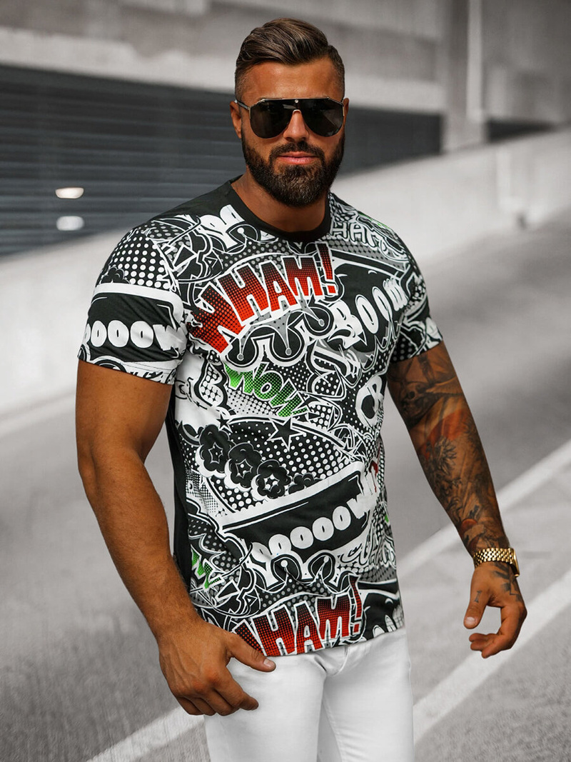 Muška majica crna OZONEE O/T137/3