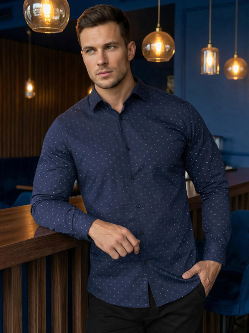 Muška Košulja Modra OZONEE V/V181Z