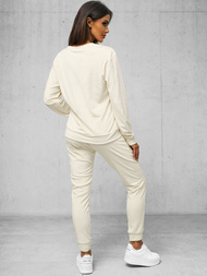 Ženski trenirka od velura ecru OZONEE O/8C1173/155Z