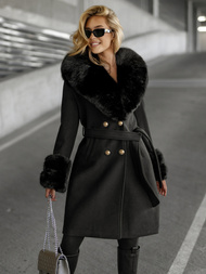 Ženski kaput crna OZONEE JS/61M8509/392