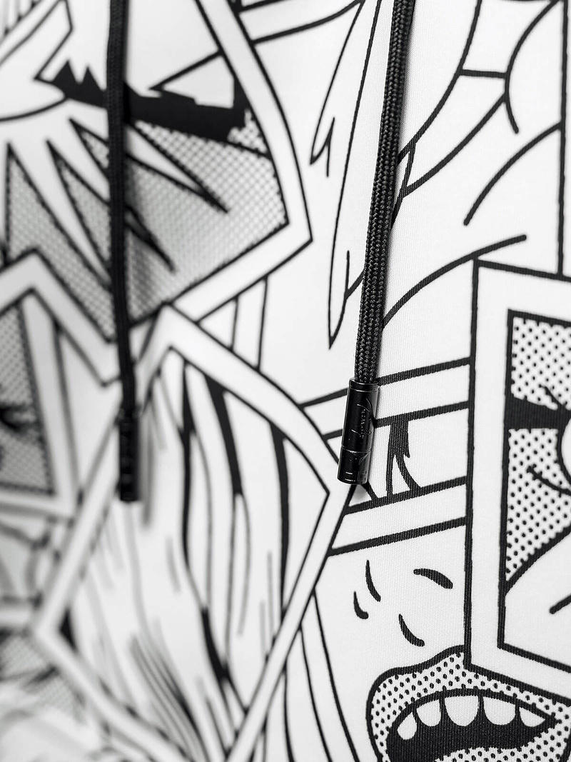 Muška dukserica s kapuljačom bijela OZONEE JS/8B1256/1