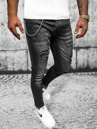 Muške Traperice Crne OZONEE O/MB465