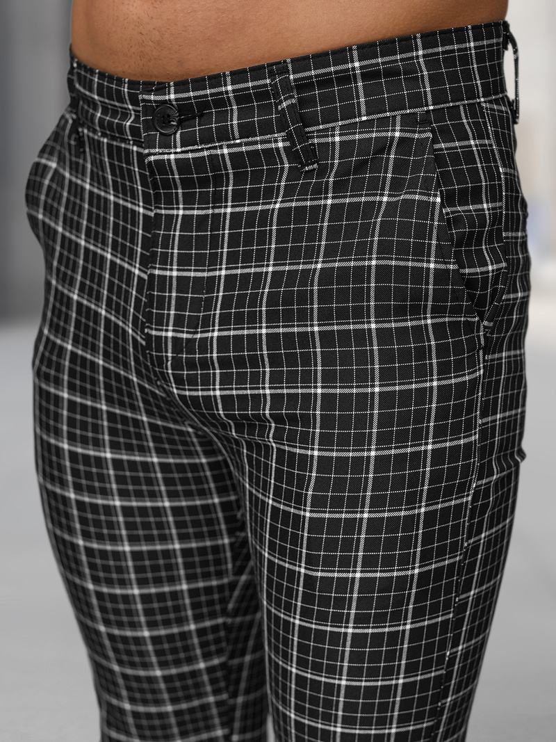 Muške chino hlače crne OZONEE DJ/5515Z