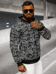 Muška dukserica s kapuljačom crna OZONEE JS/8B1183/3