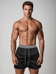 Muške kupaće kratke hlače crno/sive OZONEE JS/17K561/3Z