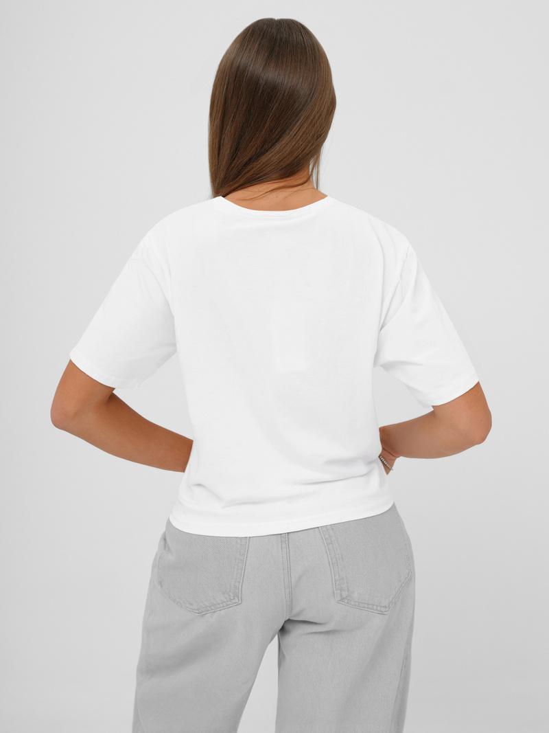 Ženska majica bijelo-crni OZONEE JS/RJ77247