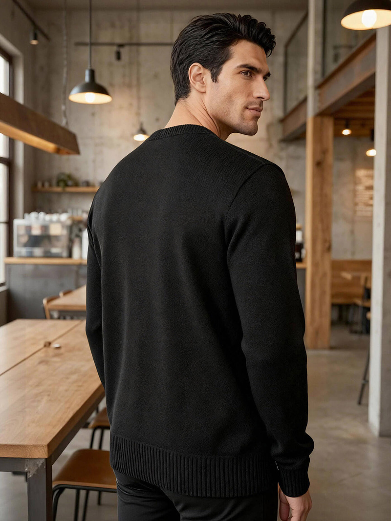 Muški Džemper Crni OZONEE JS/59B3610/3