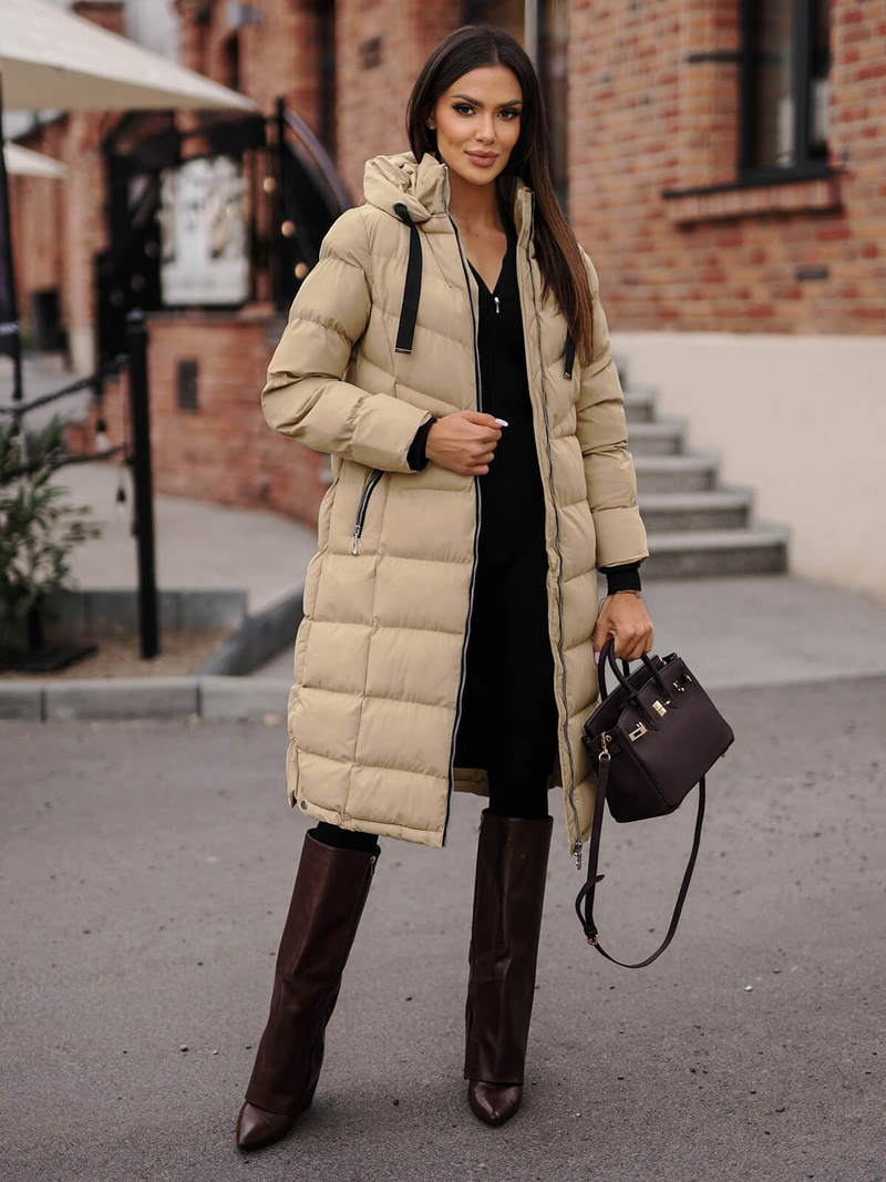 Ženska jakna bež OZONEE JS/M736/62Z