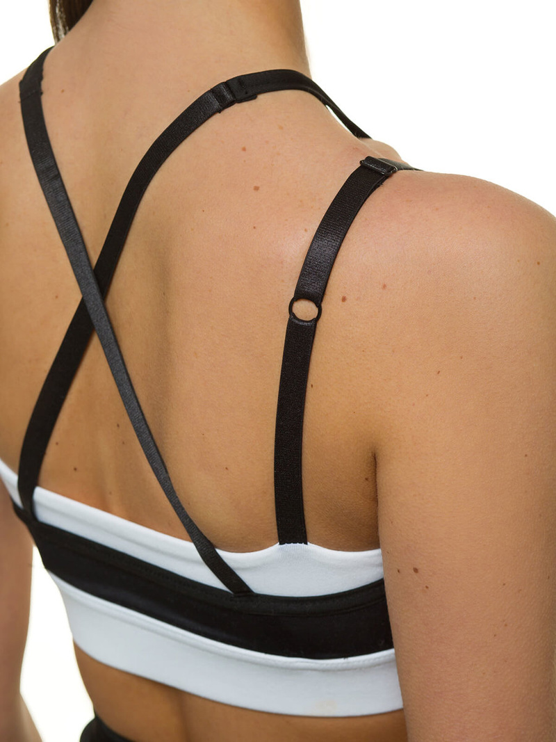 Ženski sportski grudnjak Crno-bijeli OZONEE JS/WX1092