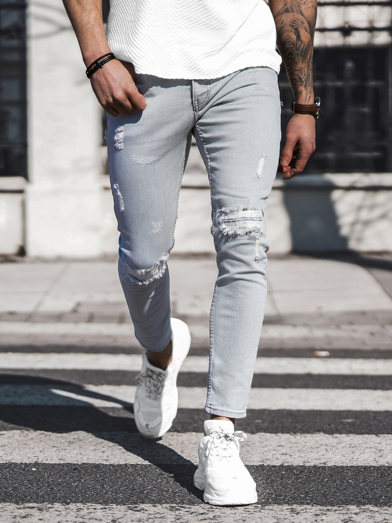 Muške Traperice Sive OZONEE DO/2463