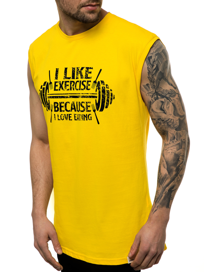 Muška majica bez rukava Žuta OZONEE MACH/M1210