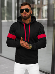 Muška dukserica s kapuljačom crna OZONEE JS/8B1321/3