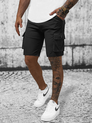 Muške Chino Kratke Hlače Crne OZONEE T/DC469Z