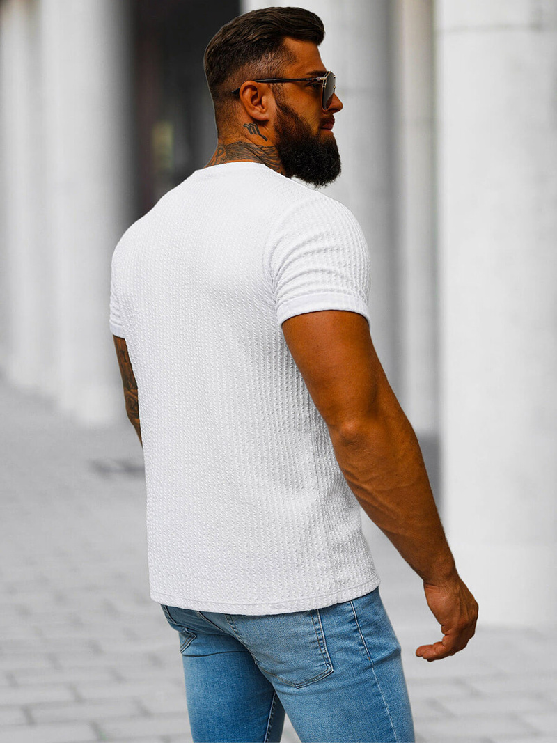 Muška Majica Bijeli OZONEE O/7766T