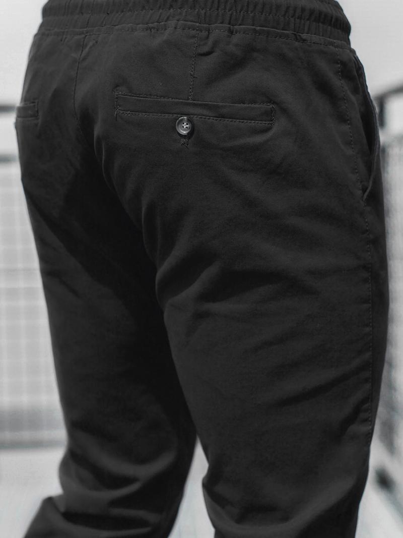 Muške chino jogger hlače crne OZONEE JB/JP1145/18