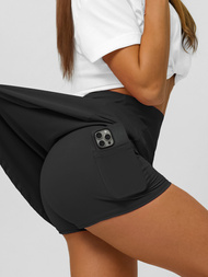 Sportska suknja s tajicama crna OZONEE JS/17K590/3